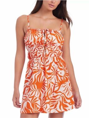 NWT Sanctuary Women's Sz M Front-Tied Mini Dress Cover-Up Multi Sleeveless